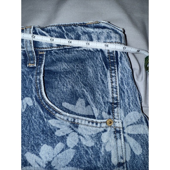 We The Free Good Luck Barrel Printed Jeans Women's Size 30 10 Floral Daisy - Picture 6 of 9